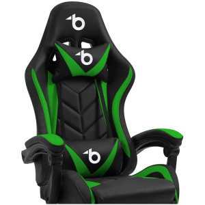 Delight BMD1115GR Gaming szék RGB világítással (fekete-zöld) #2