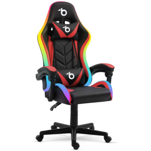 Delight BMD1115RD Gaming szék RGB világítással (fekete-piros) #1