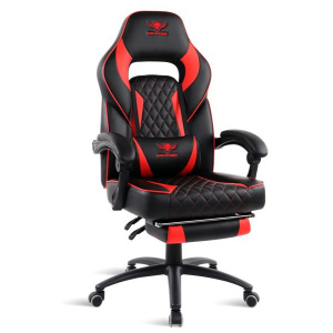Spirit of Gamer Mustang lábtartós Gamer szék (fekete-piros) #1