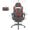 Spirit of Gamer Mustang lábtartós Gamer szék (fekete-piros) #6