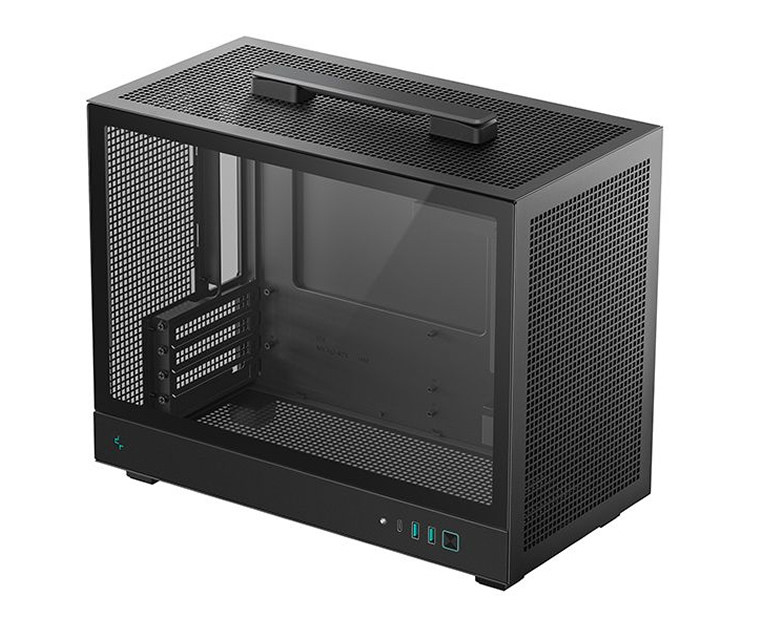 DeepCool CH160 Plus ház hőkezelt üveg oldallappal (fekete) #1