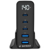 Gembird 140W-os 2xUSB-A + 3xUSB-C GaN gyorstöltő QC 3.0 és PD funkcióval (220V) #1