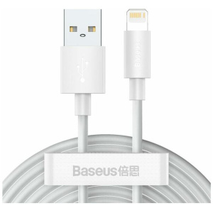 Baseus Lightning - USB töltő- és adatkábel szett 2x1,5m - fehér #1