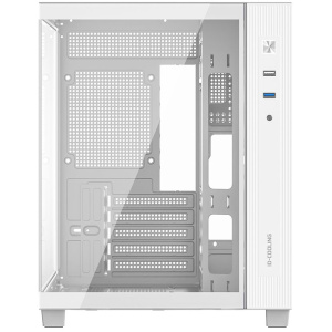 ID-Cooling VIEW 500 ház edzett üveg oldalapokkal - fehér #2