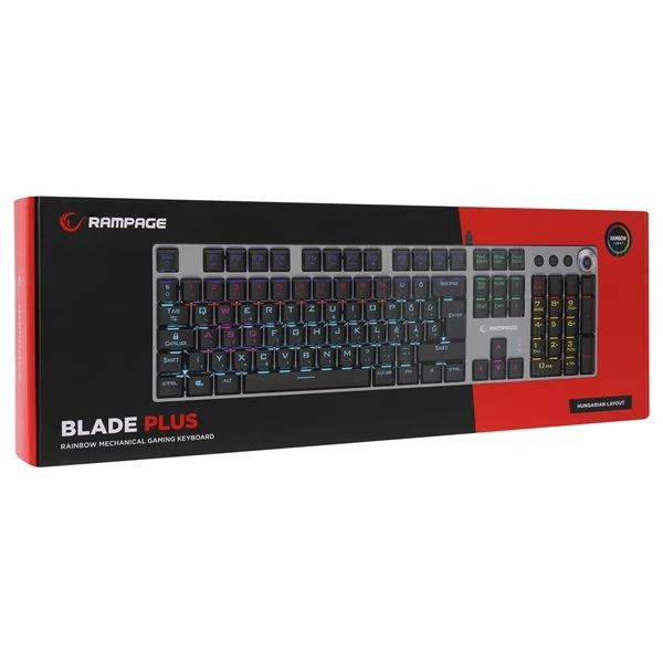 Rampage KB-R28 BLADE PLUS mechanikus Gaming billentyűzet (Blue switch) #6