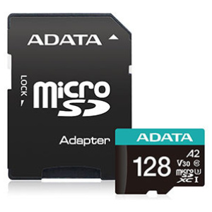 128GB ADATA Premier Pro microSD kártya + SD adapter (UHS-I U3, V30) #1