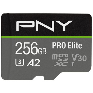 256GB PNY PRO Elite microSD kártya + SD adapter (Class 10) #1