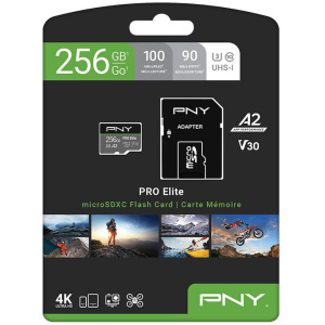 256GB PNY PRO Elite microSD kártya + SD adapter (Class 10) #2