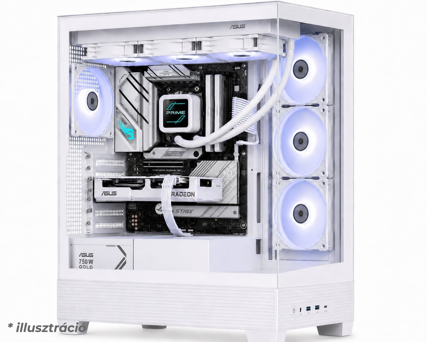 Épített Bovito Asus Gamer PC (AMD Ryzen 5 7500X3D, 32GB RAM, 1TB SSD, RX9060XT, W11) #1
