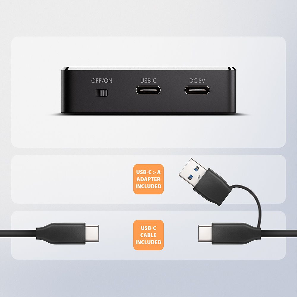 Axagon ADSA-M2C11 NVMe / SATA 10Gbps Dock dokkoló USB-C #5
