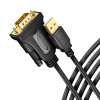 Axagon USB-A - soros RS-232 DB9-M FTDI aktív kábel, 1,5m #1
