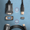Axagon USB-A - soros RS-232 DB9-M FTDI aktív kábel, 1,5m #5