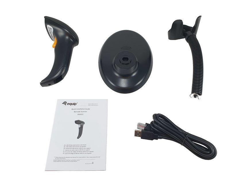 Equip lézeres vonalkódolvasó (USB), állvánnyal #9