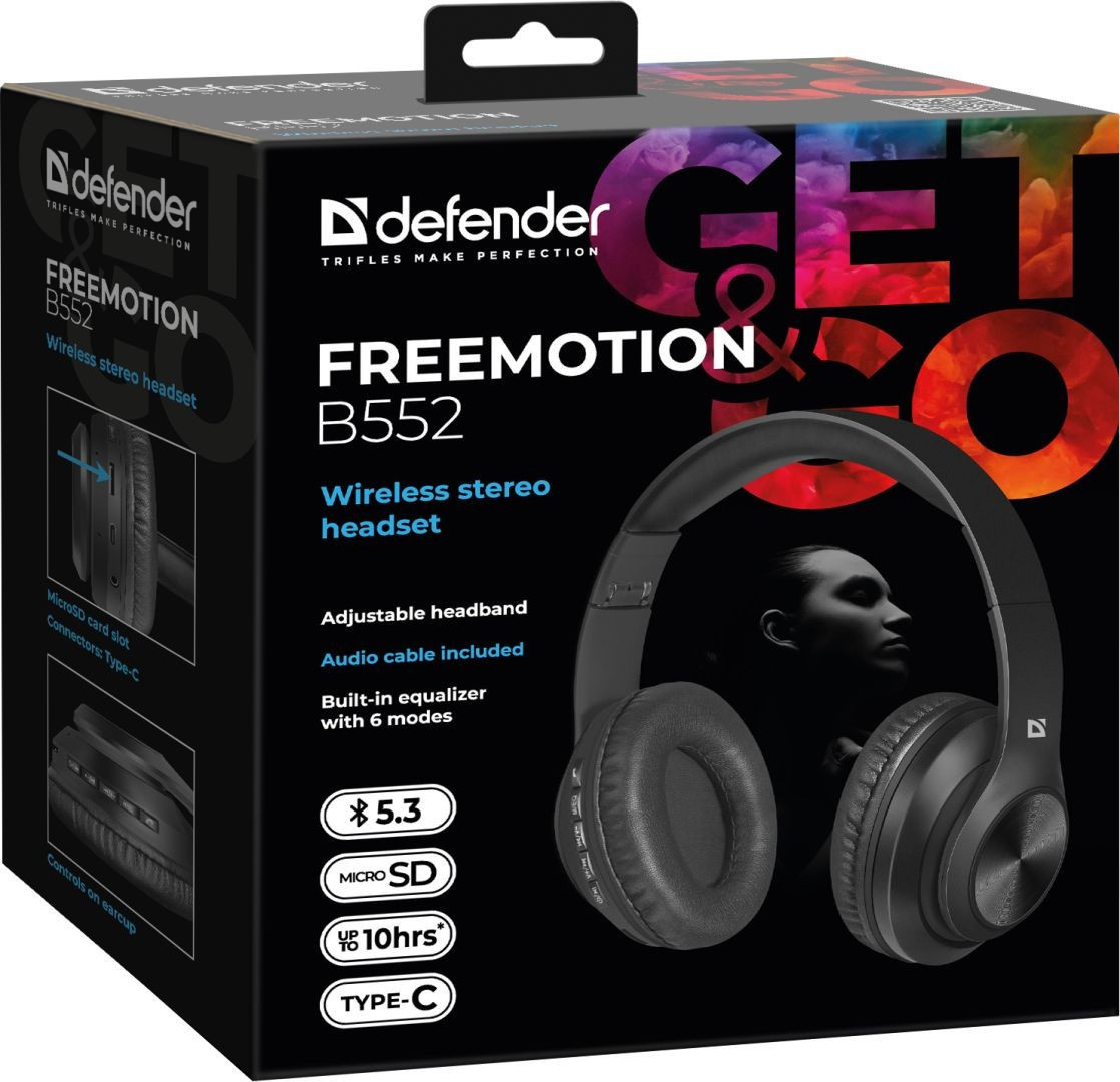 Defender FreeMotion B552 Bluetooth fejhallgató (fekete) #7