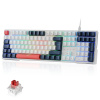 Redragon Trundle K668 mechanikus Gaming billentyűzet (Red switch) - fehér #3