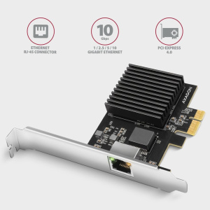 Axagon PCEE-10GR 10Gigabit PCIe x1 Realtek PXE w. SP & LP hálókártya #2