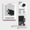 Axagon PCEE-10GR 10Gigabit PCIe x1 Realtek PXE w. SP & LP hálókártya #5